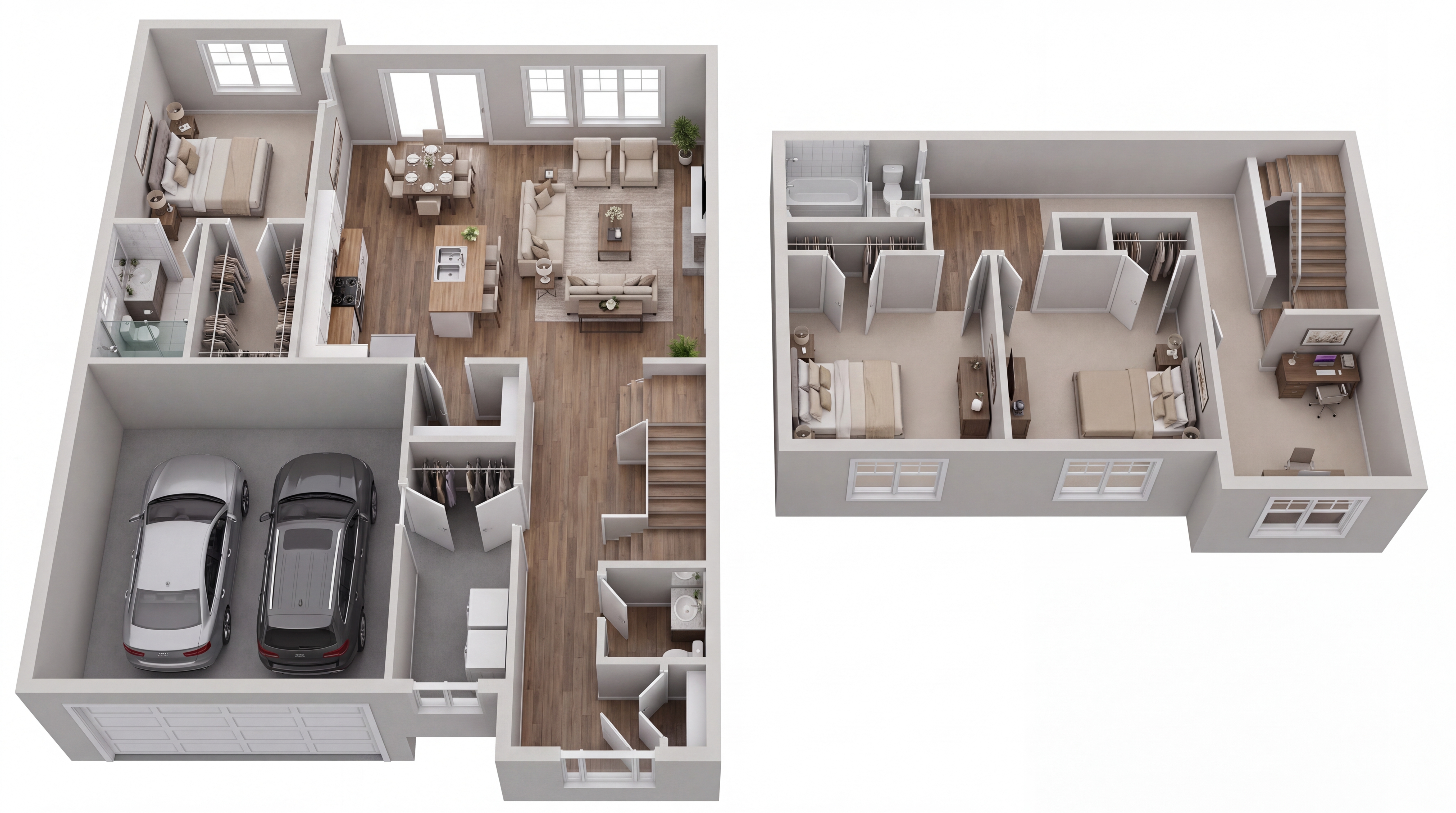 The Robin 3D Dollhouse Cutaway